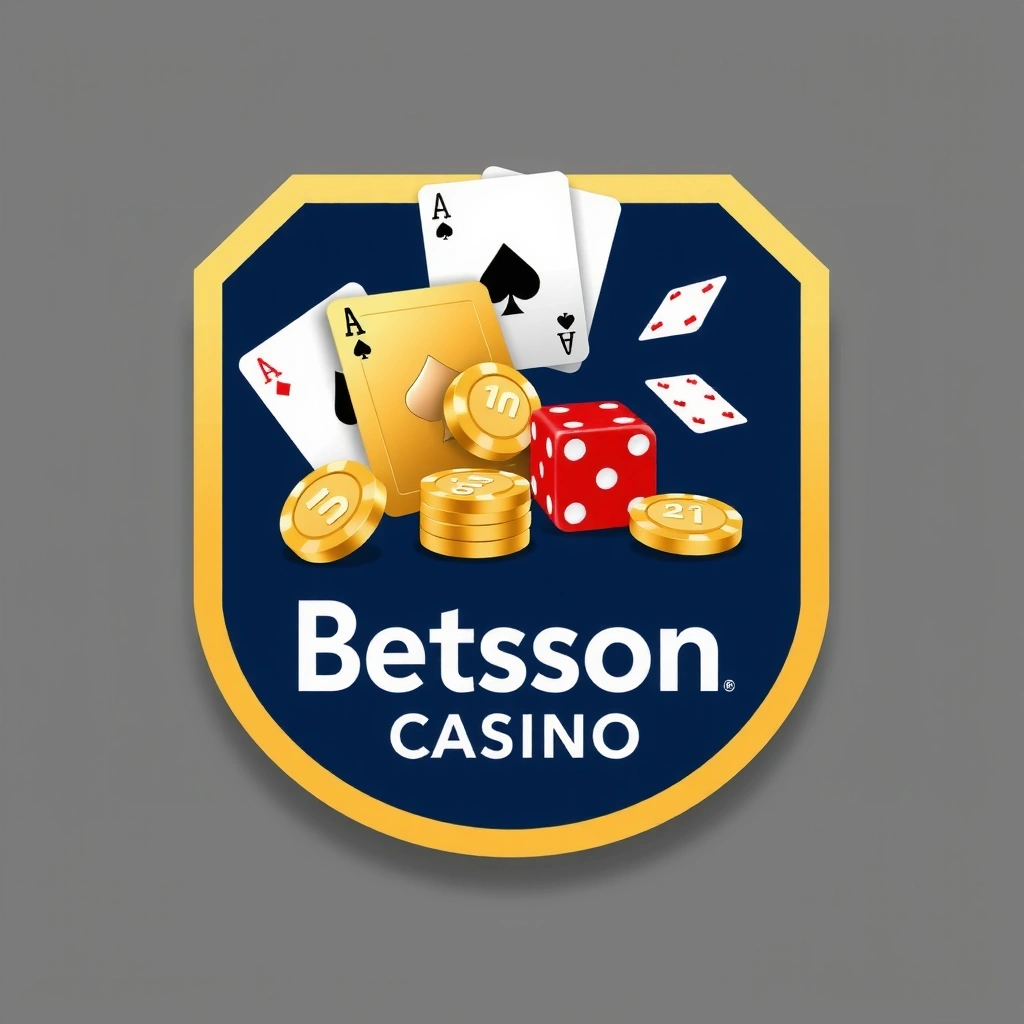 Logo estilizado de Betsson con elementos de casino